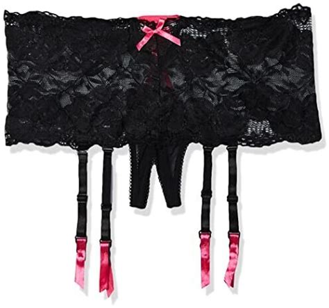 panties to side|Rene Rofe Women's Crotchless lace Side tie Boyleg .